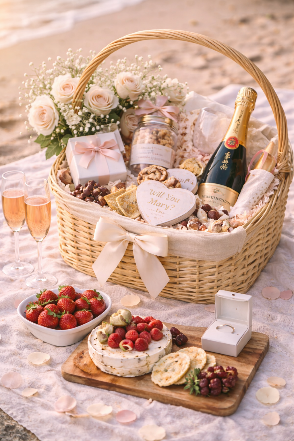 Proposal Picnic Basket – Will You Marry Me?