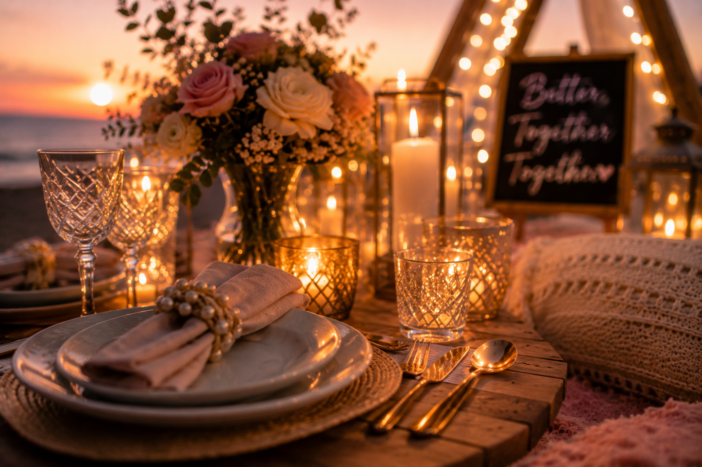 Romantic Sunset Picnic