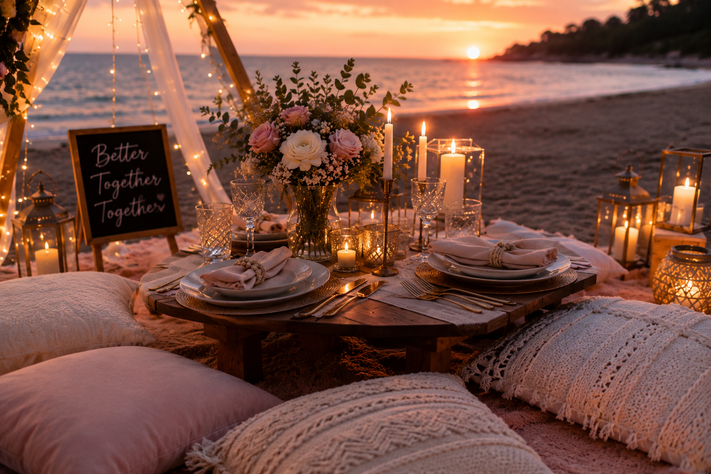 Romantic Sunset Picnic